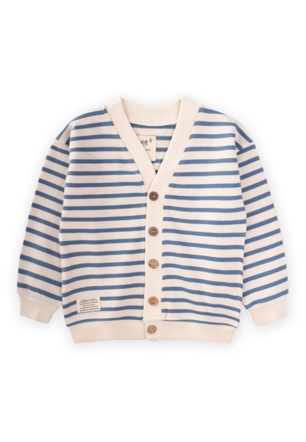 Striped Cardigan 2-10 Years Indigo Blue