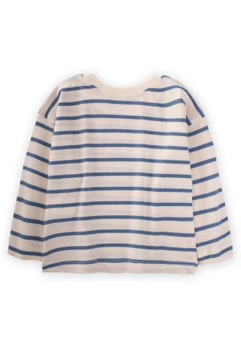 Striped Seasonal T-Shirt for Ages 1-10 Indigo Blue