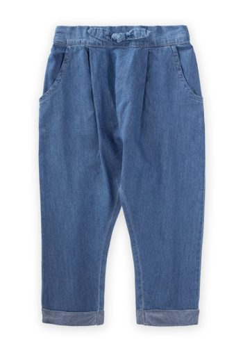 Pleated Boyfriend Jeans for Boys Aged 1-5 Blue
