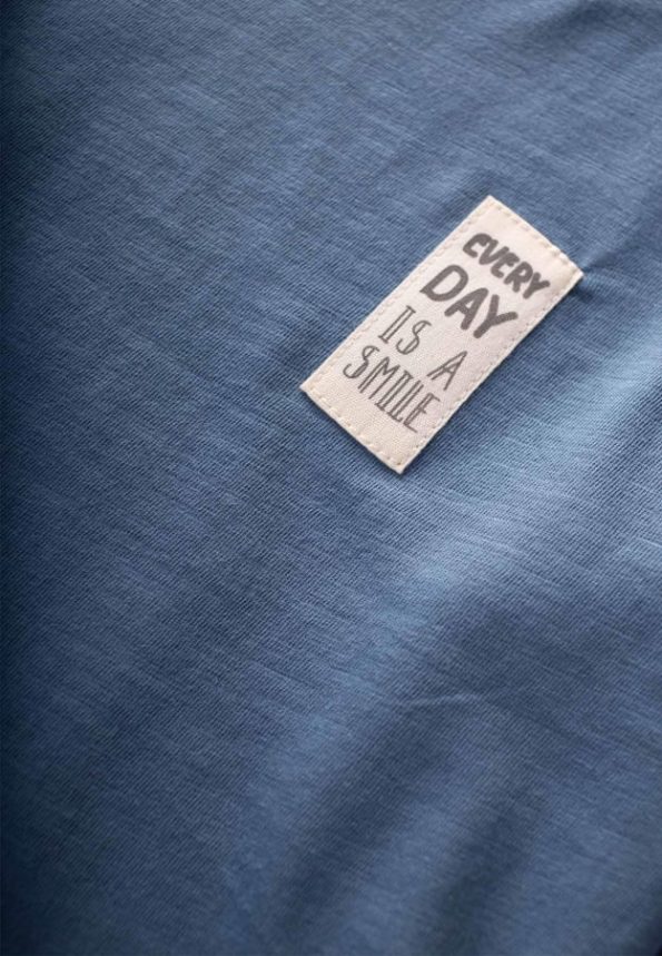 Seasonal Detail T-Shirt for Ages 2-10 Indigo Blue
