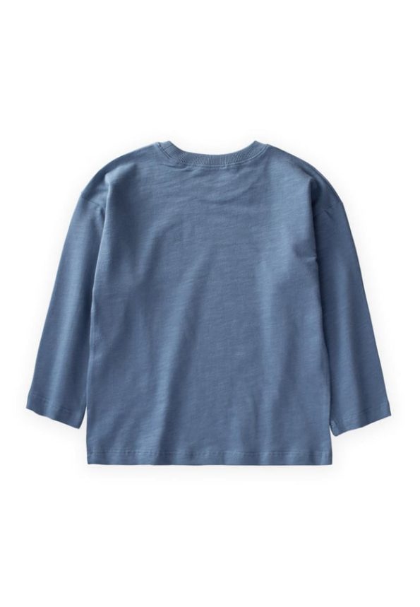 Seasonal Detail T-Shirt for Ages 2-10 Indigo Blue