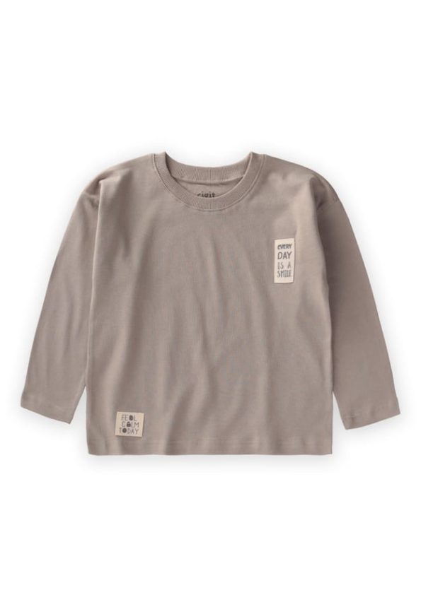 Seasonal T-Shirt with Label Details for Ages 2-10 - Fawn