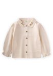Embroidered Muslin Shirt for Ages 2-8 Natural