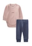 Embroidered Seasonal Bodysuit Set 0-3 Years Pink