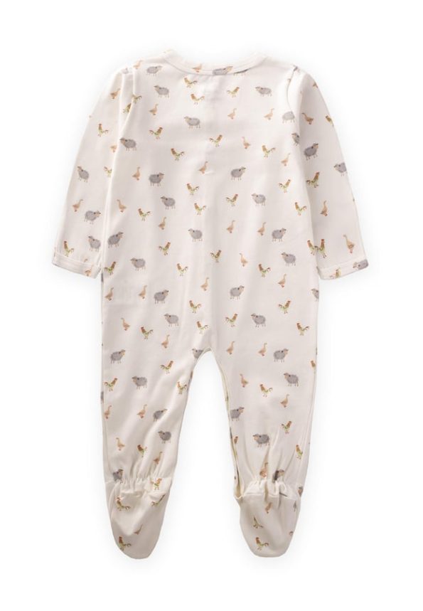 Footed Patterned Baby Romper with Mittens 0-9 Months