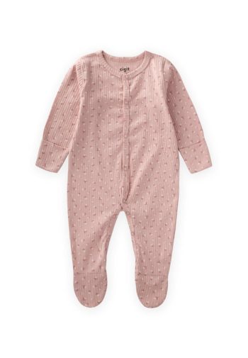 Footed Onesie with Built-in Gloves 0-9 Months Cute Floral Pattern