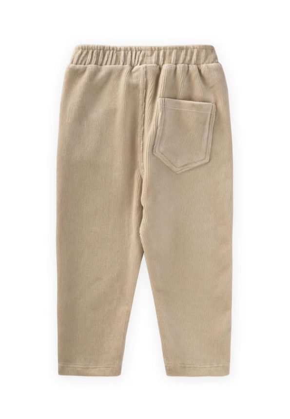 Corduroy Trousers for Ages 1-8 Beige
