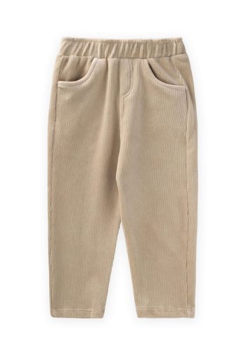 Corduroy Trousers for Ages 1-8 Beige