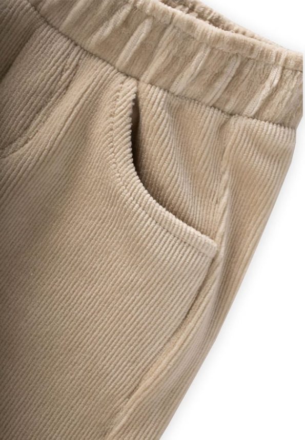 Corduroy Trousers for Ages 1-8 Beige