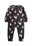 Printed Jumpsuit for 0-3 Years in Anthracite