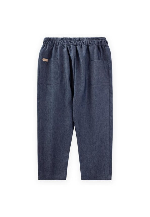 Pocket Detail Trousers for Ages 2-8 in Navy Blue
