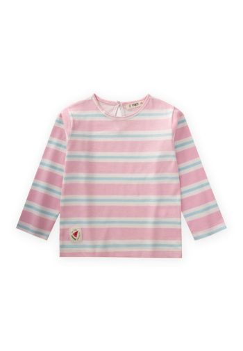 Striped Long Sleeve T-Shirt for Ages 2-8 in Powder Blue