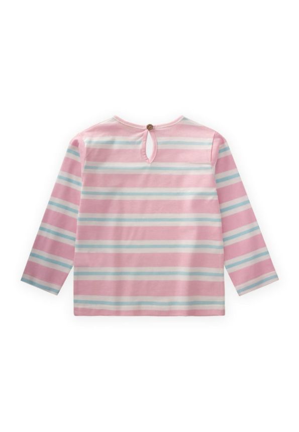 Striped Long Sleeve T-Shirt for Ages 2-8 in Powder Blue