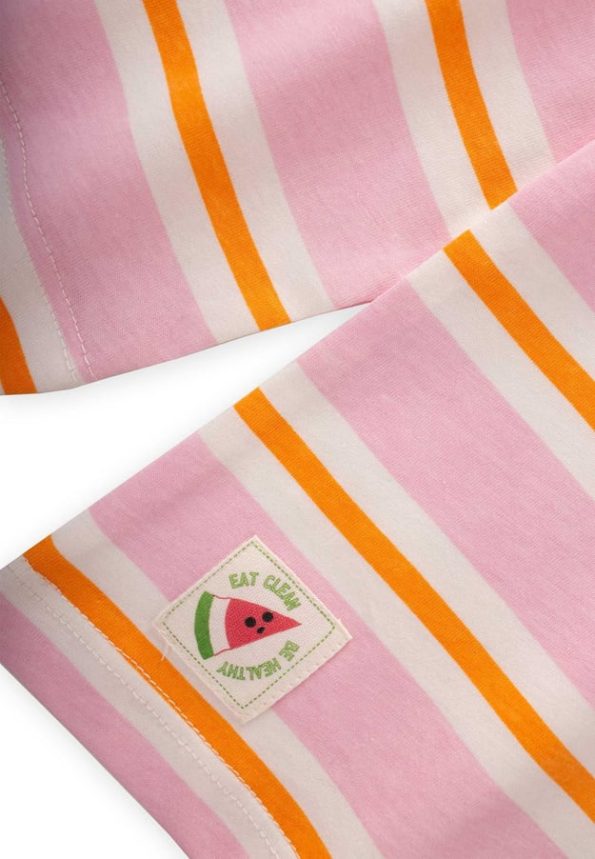 Striped Long Sleeve T-Shirt for Ages 2-8 in Blush Orange