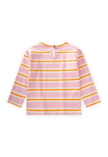 Striped Long Sleeve T-Shirt for Ages 2-8 in Blush Orange
