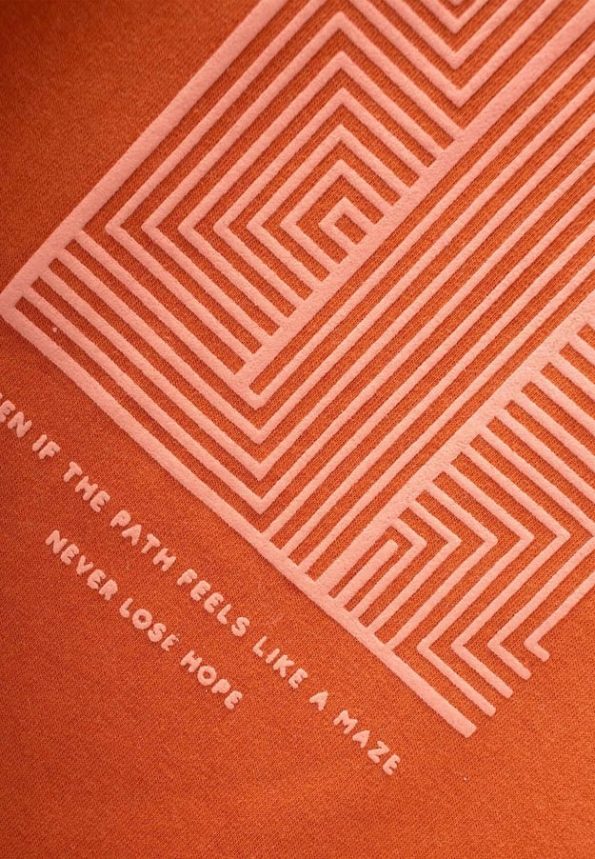 Printed Sweatshirt for Ages 2-10 in Terracotta