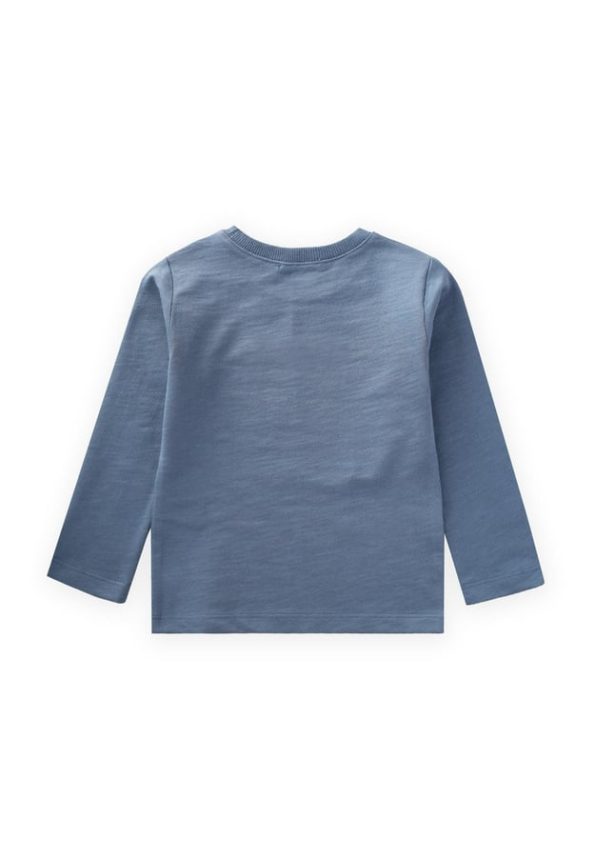 Printed Sweatshirt for Ages 2-10 Indigo Blue