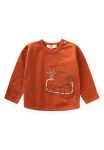 Tractor Embroidered Sweatshirt for Ages 0-4 in Terracotta