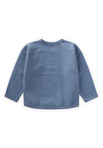 Tractor Embroidered Sweatshirt for Ages 0-4 Indigo Blue