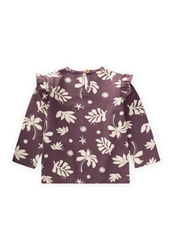 Patterned Long Sleeve T-Shirt for Ages 2-10 in Purple
