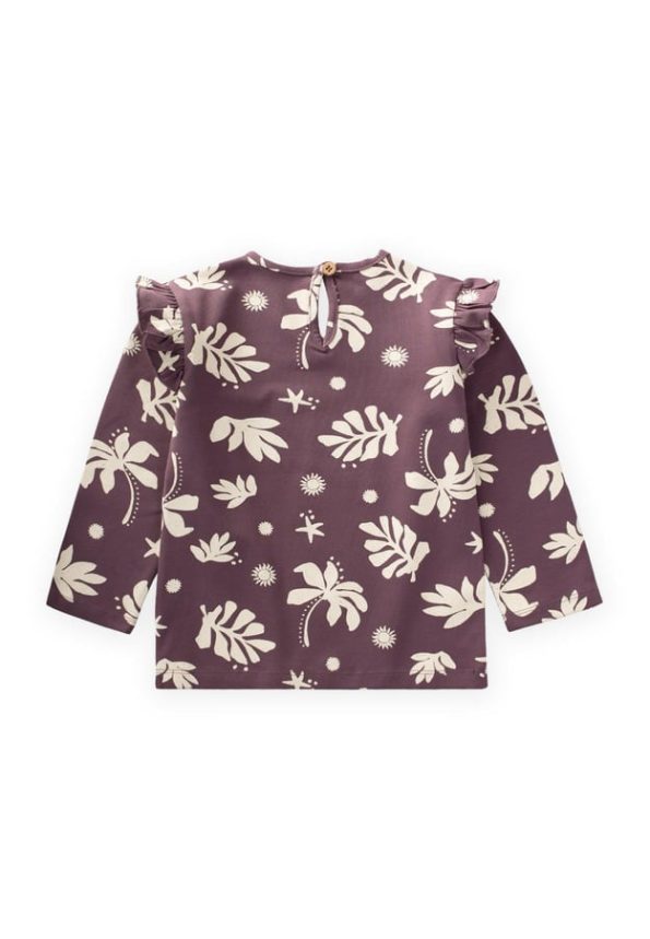Patterned Long Sleeve T-Shirt for Ages 2-10 in Purple
