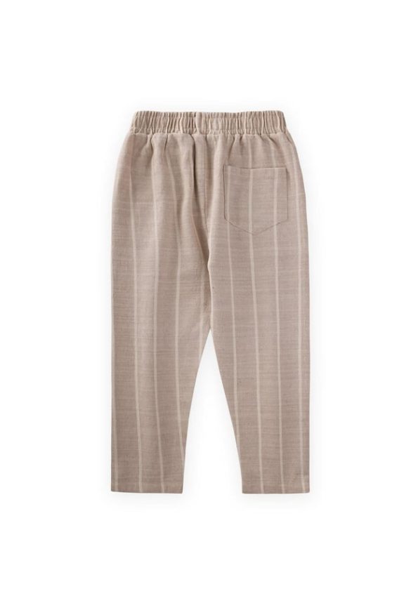 Striped Trousers for Ages 4-12 in Brown