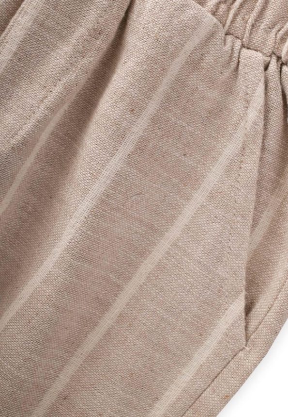 Striped Trousers for Ages 4-12 in Brown