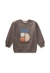 Geometric Appliqué Sweatshirt for Ages 2-7 - Mink