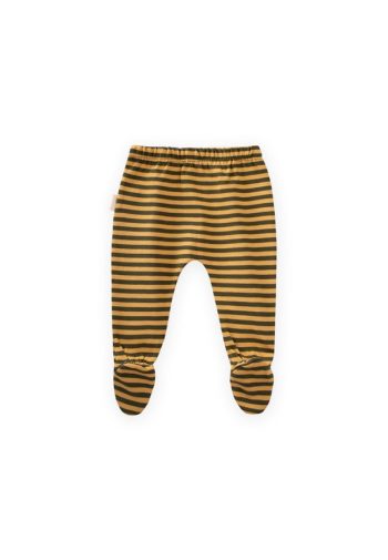 Striped Baby Pants 0-6 Months Mustard Olive