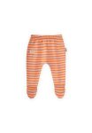 Baby Pants with Feet 0-6 Months Dusty Peach Striped