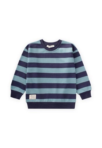 Striped Knit Sweatshirt for Kids 2-12 Years Mint Navy