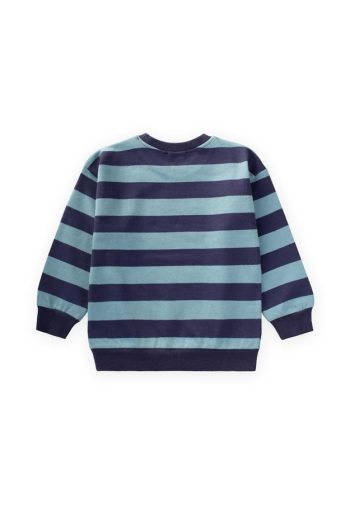 Striped Knit Sweatshirt for Kids 2-12 Years Mint Navy