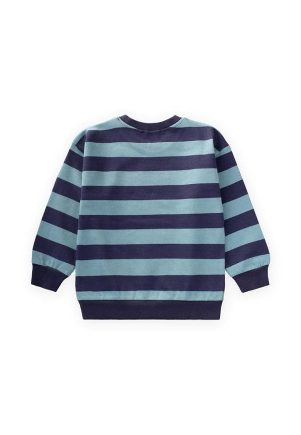 Striped Knit Sweatshirt for Kids 2-12 Years Mint Navy
