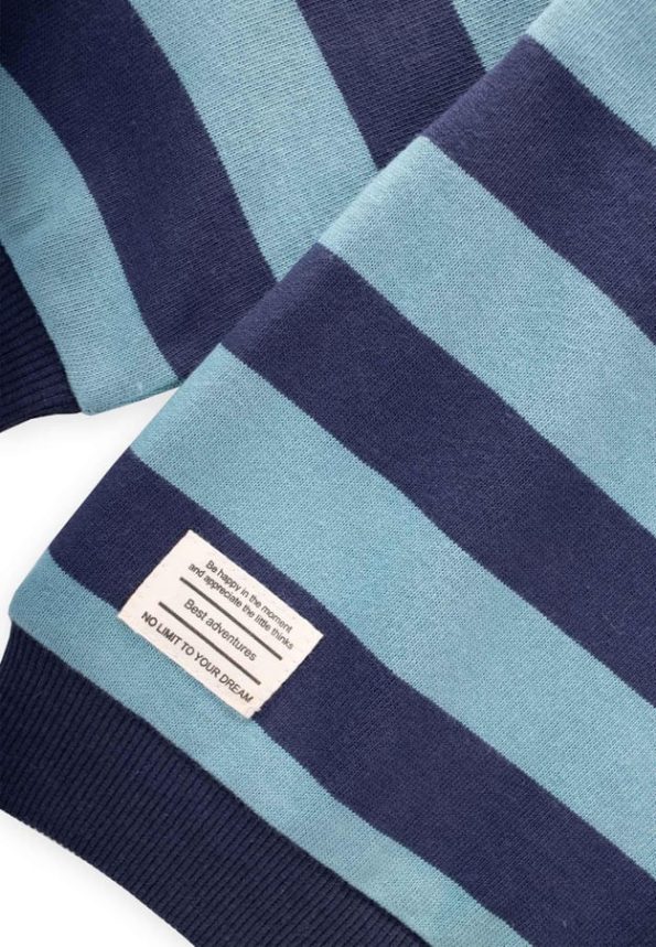 Striped Knit Sweatshirt for Kids 2-12 Years Mint Navy