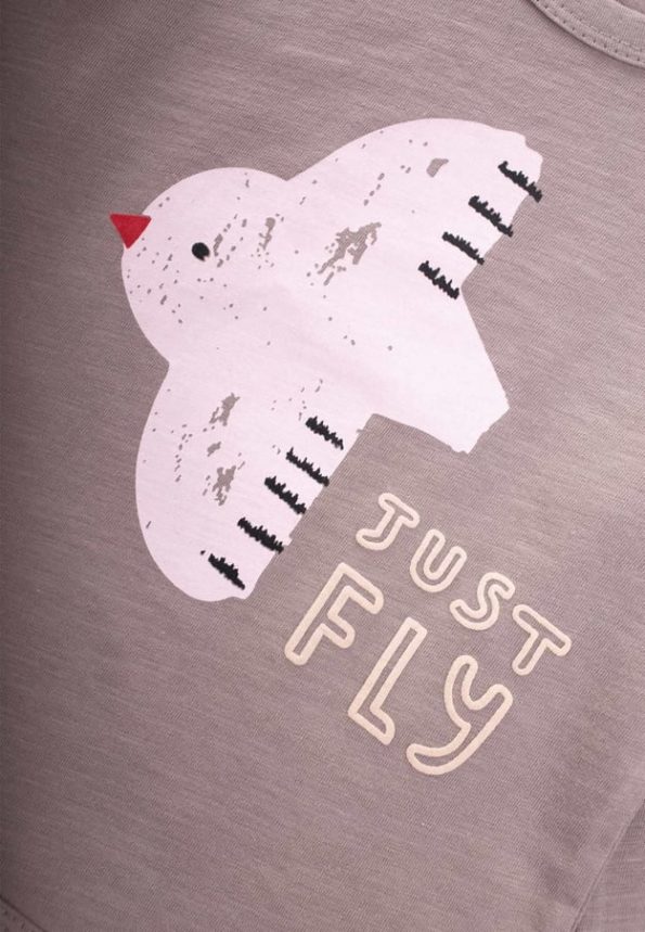 Long Sleeve Printed T-Shirt Set for Ages 1-5 Copper