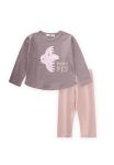 Long Sleeve Printed T-Shirt Set for Ages 1-5 Copper