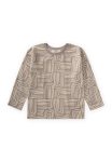 Long Sleeve Patterned T-Shirt for Ages 3-12 Beige