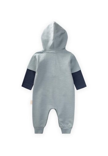 Mint Green Jumpsuit with Garnish Details for Ages 0-3