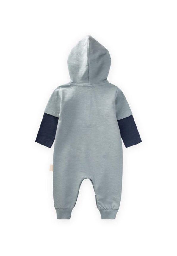 Mint Green Jumpsuit with Garnish Details for Ages 0-3