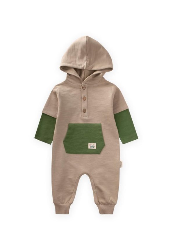 Garni Detailed Overall for Ages 0-3 in Beige