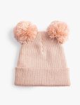 Girls' Pom-Pom Knit Beanie