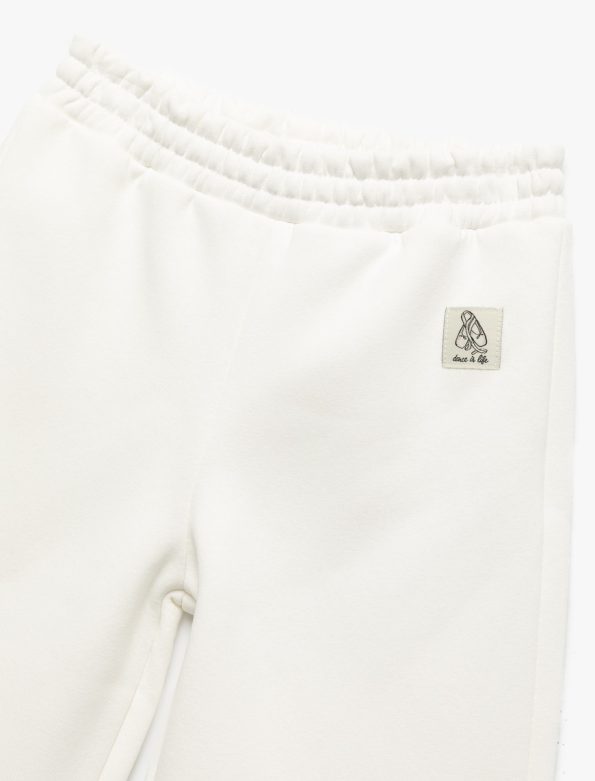 Girls' Baby Elastic Waist Wide Leg Fleece Pants