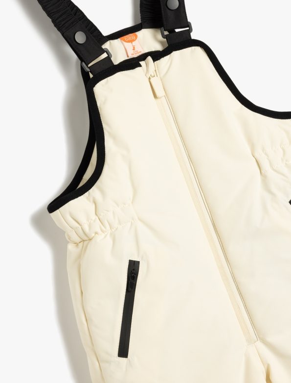 Girls' Baby Zip-Up Ski Bodysuit with Pockets