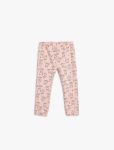 Girls' Baby Jogger Sweatpants with Elastic Waistband and Fox Print