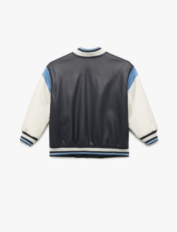 Baby Boy Color Block Bomber Varsity Jacket