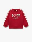 Girls' Long Sleeve Fleece Lined Embroidered Sweatshirt
