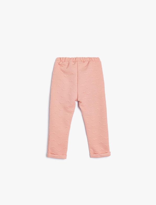 Girls' Baby Elastic Waist Textured Basic Sweatpants