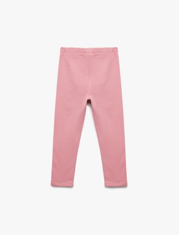 Cotton Elastic Waist Basic Leggings for Baby Girls