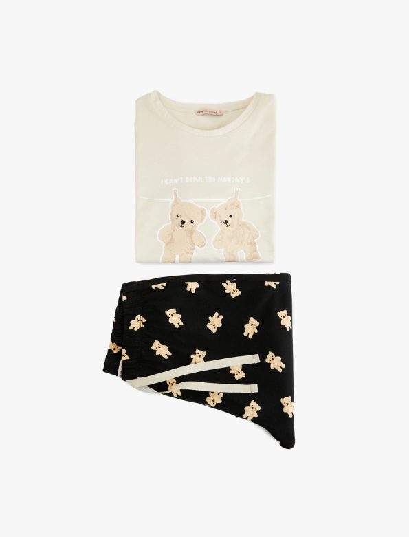 Bear Printed Pajama Set
