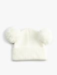 Girls' Pom-Pom Knit Beanie